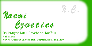 noemi czvetics business card
